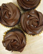 Load image into Gallery viewer, Chocolate Cupcakes with Chocolate or Vanilla Frosting (6-pk) with or without Sprinkles (dye-free)
